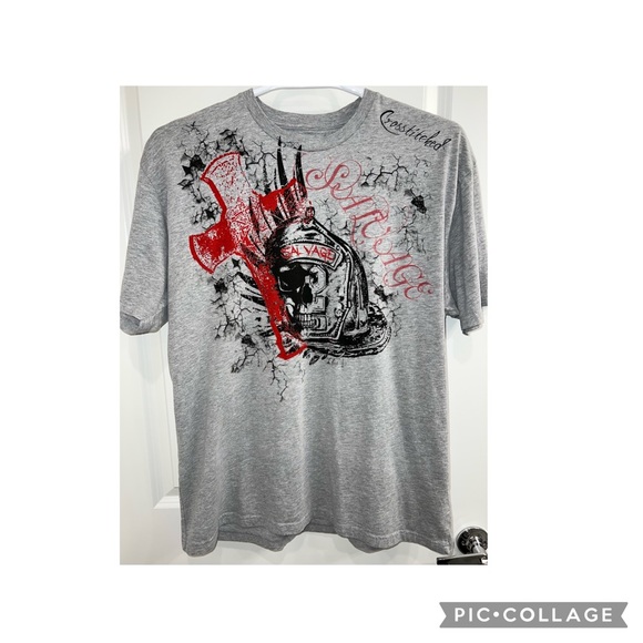 Crosstitched fully involved series firefighter t shirt. NWOT. XXL. - Picture 2 of 4